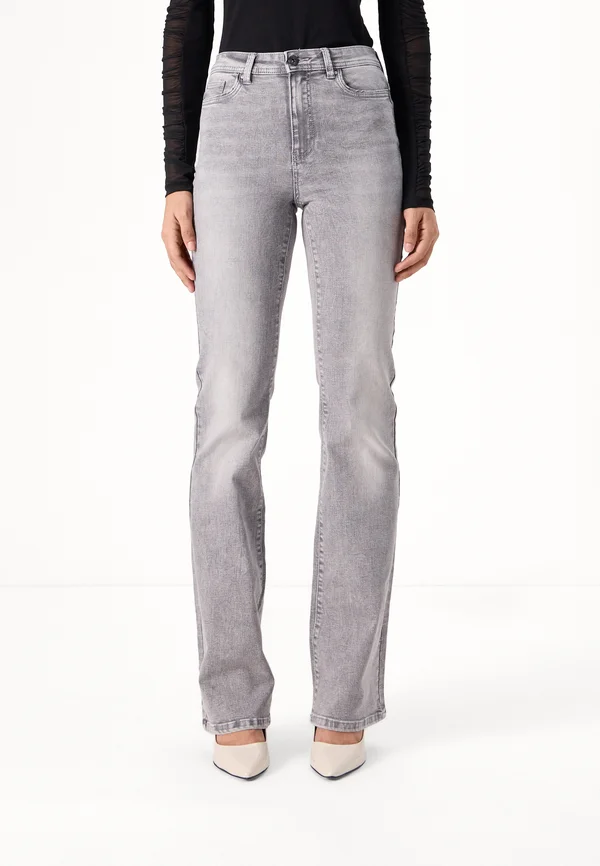 ONLWAUW FLARE - Flared Jeans - medium grey denim