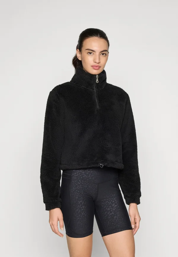 ONPCAS-FLUF SHORT - Fleece jumper - black