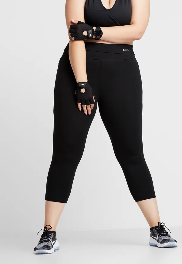 ONPFOLD JAZZ KNICKERS FIT CURVY - Leggings - black