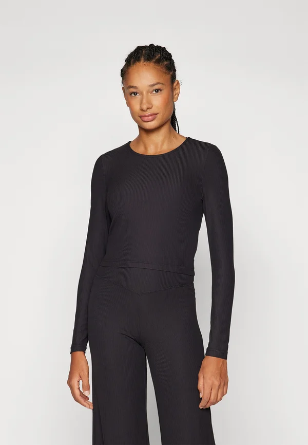 ONPHOMIE ON CROPPED TEE - Long sleeved top - black