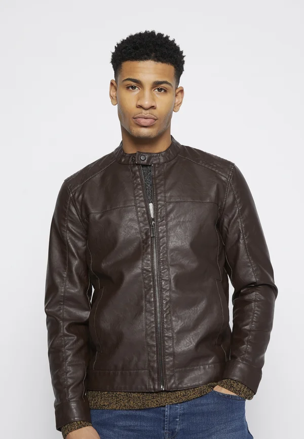 ONSMIKE RACER JACKET - Faux leather jacket - mole
