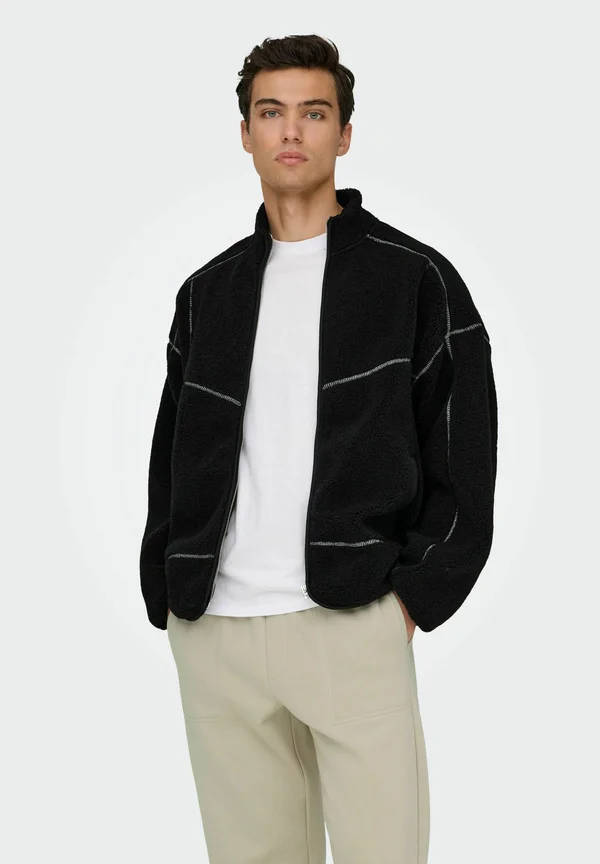 ONSTEDDY - Fleece jacket - black