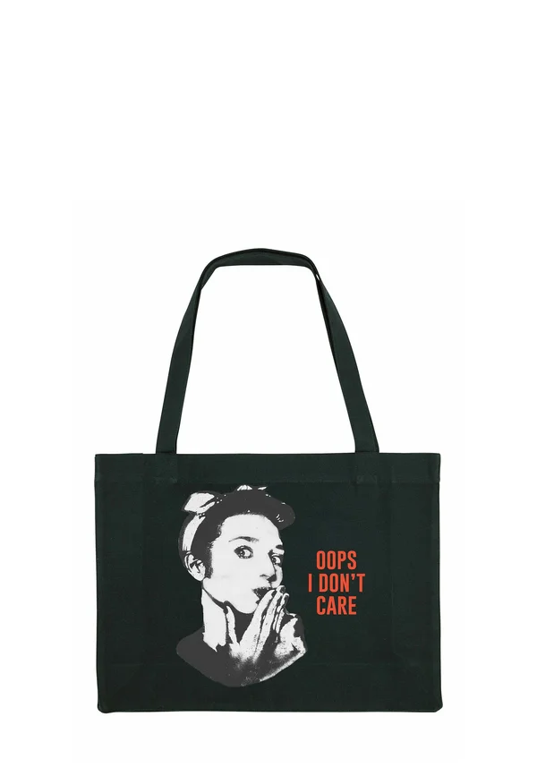 OOPS I DONT CARE PRINT - Tote bag - black
