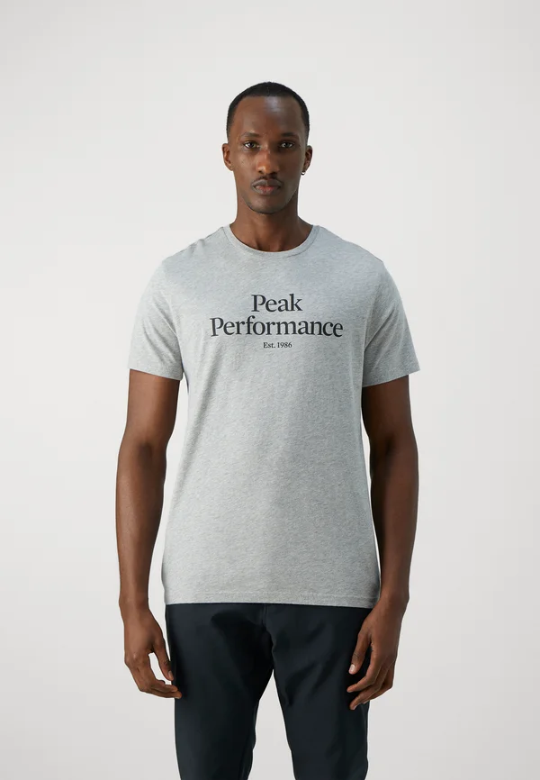 ORIGINAL TEE - Print T-shirt - med grey melange/black