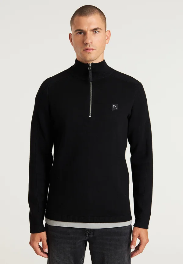 OSCAR HALF ZIP - Jumper - black