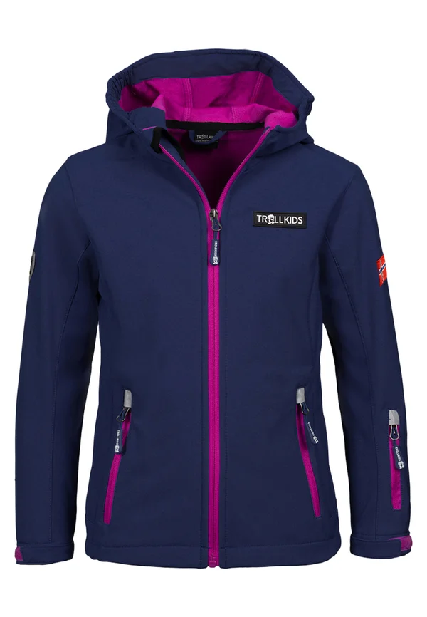 OSLOFJORD - Soft shell jacket - navy/magenta