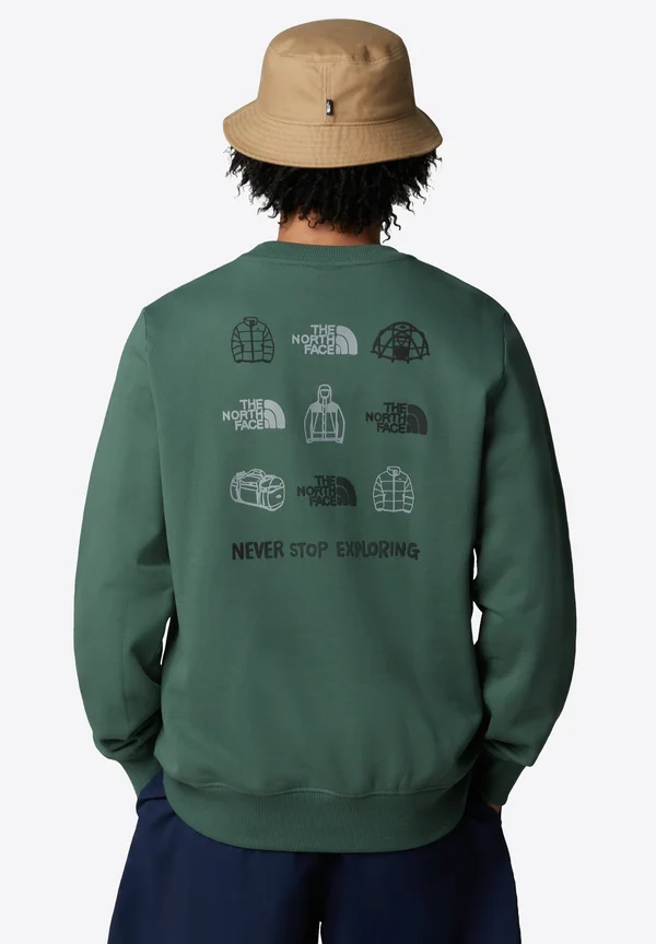 OUTDOOR GRAPHIC CREW - Sweatshirt - duck green