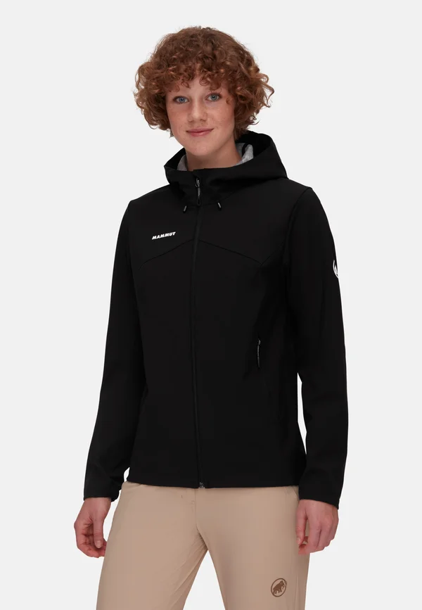OUTDOOR SO HOODED - Soft shell jacket - black
