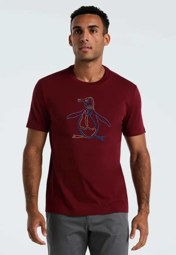 OUTLINE PETE GRAPHIC SHORT SLEEVE - Print T-shirt - cabernet