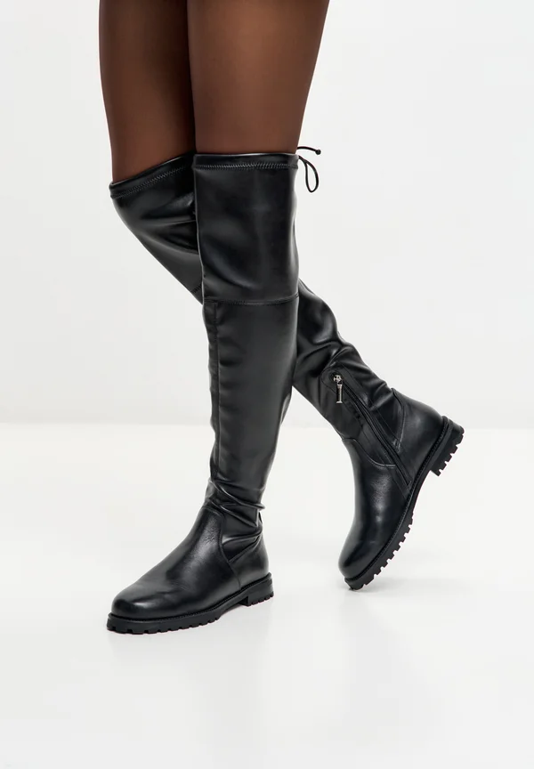 Over-the-knee boots - black