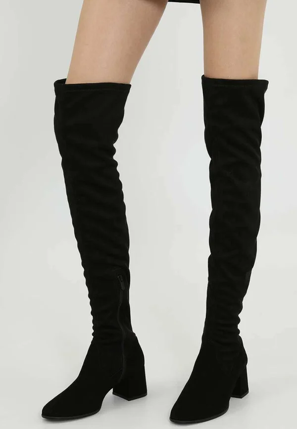 Over-the-knee boots - black