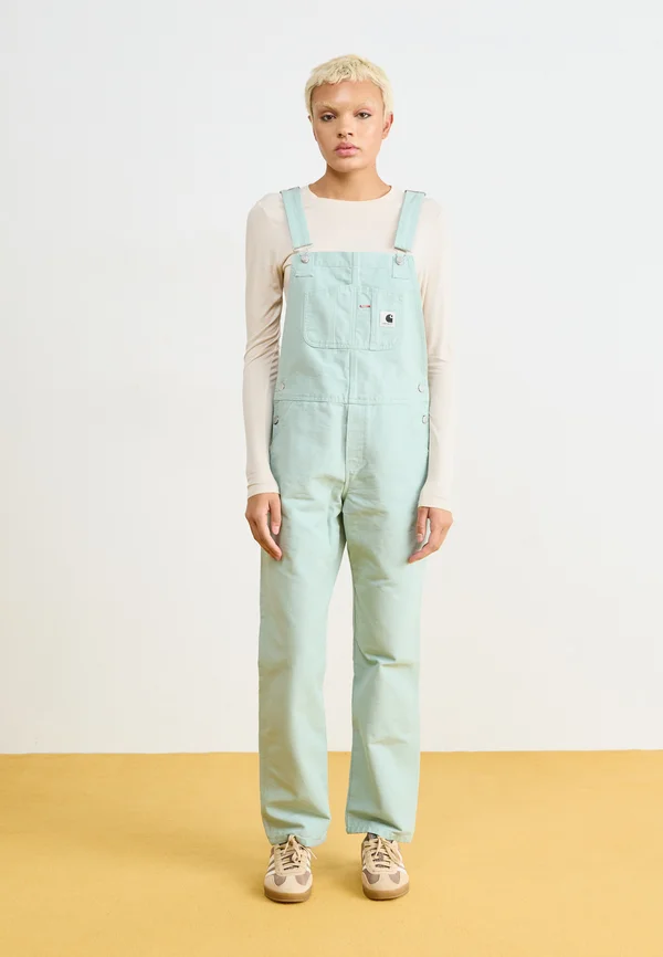 OVERALL - Dungarees - frosted green rinsed