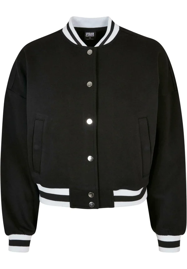 OVERSIZED COLLEGE SWEAT  - Bomber Jacket - black