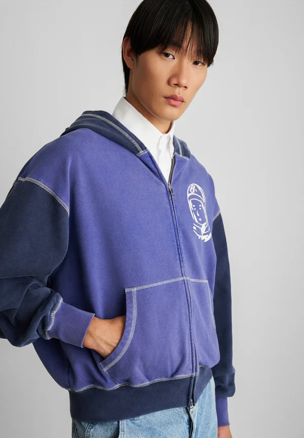 OVERSIZED COLLEGE ZIP THROUGH - Zip-up sweatshirt - indigo