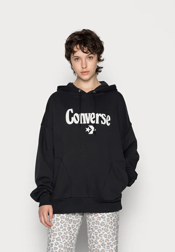 OVERSIZED HOODIE - Sweatshirt - converse black