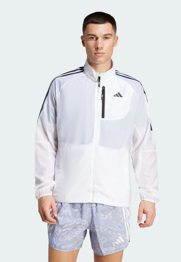 OWN THE RUN 3-STRIPES PACKABLE - Running jacket - white