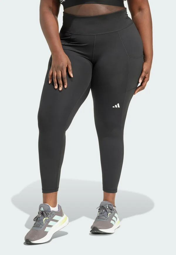 OWN THE RUN 7/8 PLUS SIZE - Leggings - black