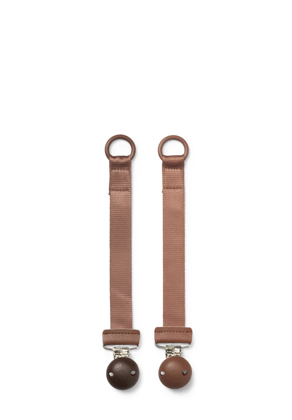 PACIFIER CLIP 2 PACK - Dummy chain - chcolate burned clay