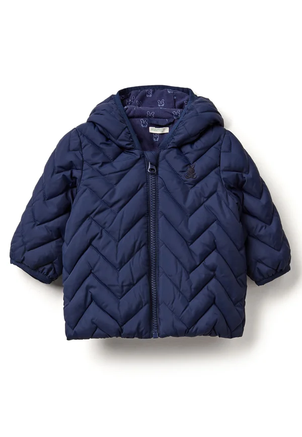 PADDED PUFFER WITH EAR FLAPS , - Winter coat - blue