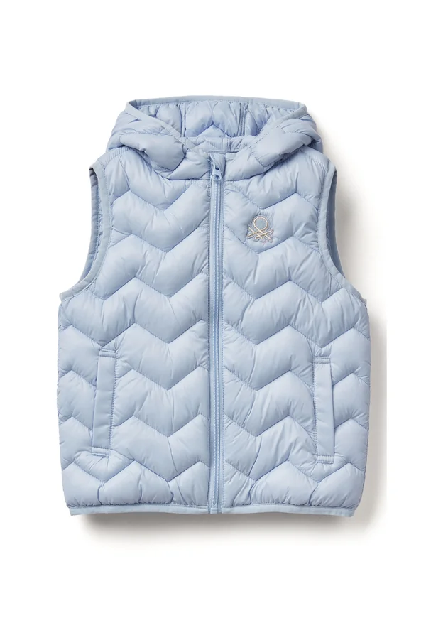 PADDED VEST WITH HOOD  - Waistcoat - blue