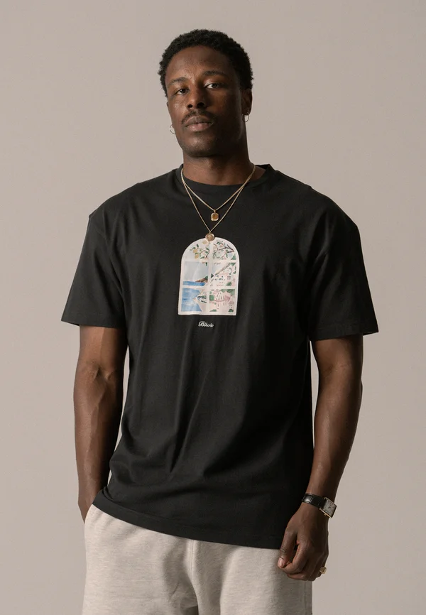 PAESAGGIO TEE UNISEX - Print T-shirt - black