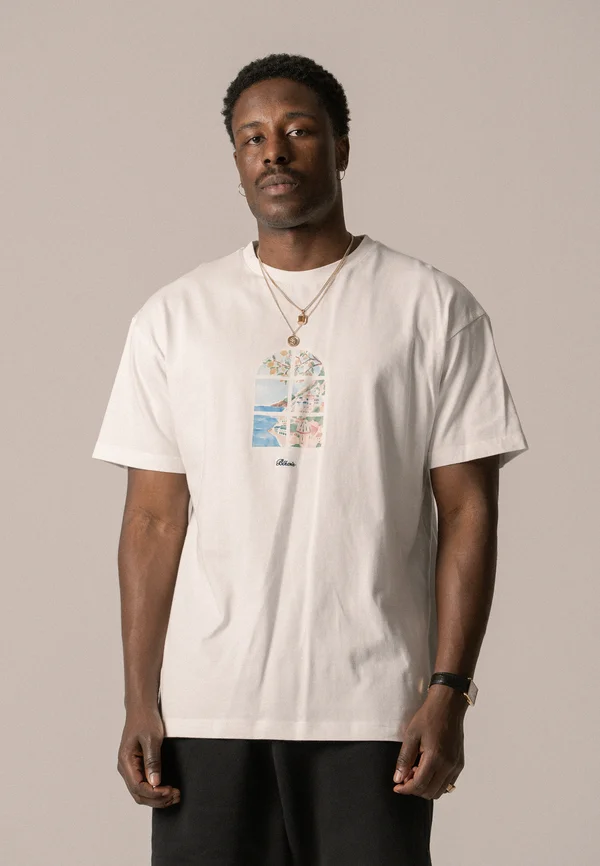 PAESAGGIO TEE UNISEX - Print T-shirt - white