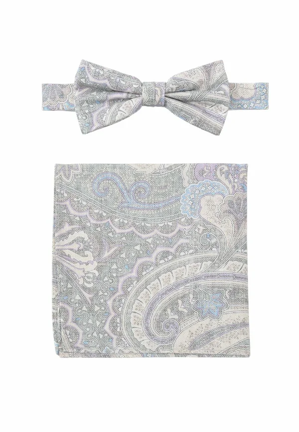PAISLEY SET - Pocket square - hellgrau