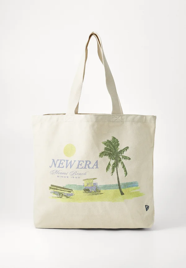 PALM GRAPHIC TOTE BAG UNISEX - Tote bag - offwhite/multi-coloured