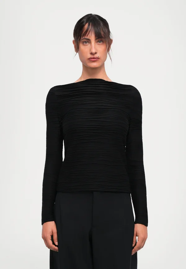 PALOMA IN TEXTURED - Long sleeved top - black