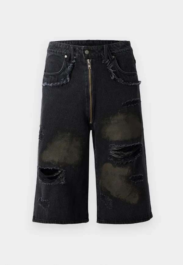 PANIC UNISEX - Denim shorts - black