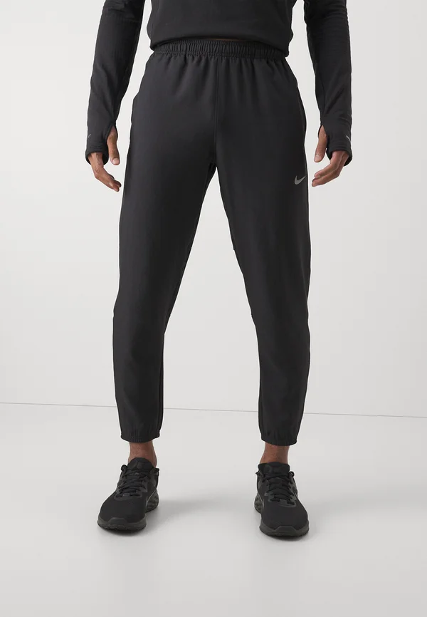 PANT - Tracksuit bottoms - black/silver