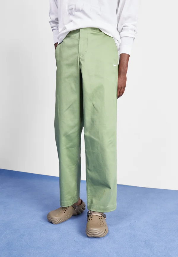 PANT  - Trousers - oil green/(white)