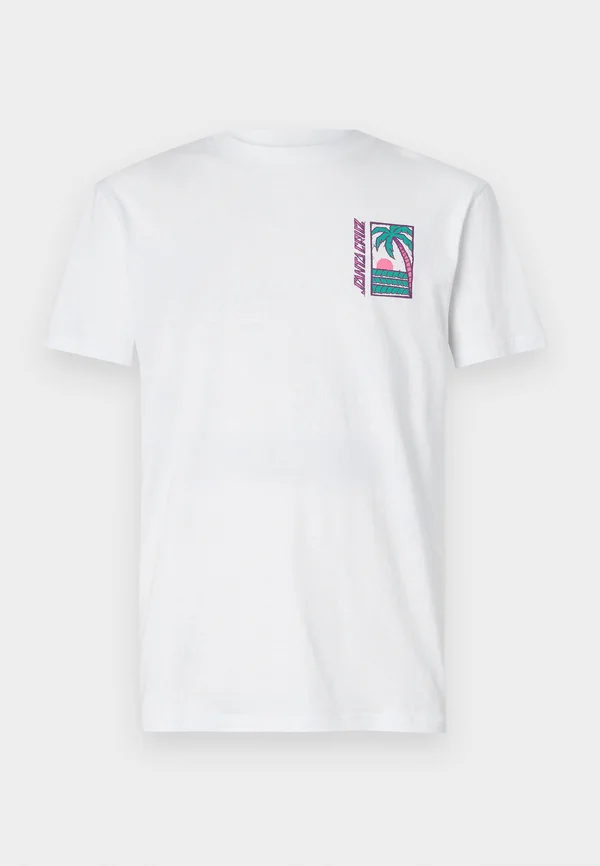 PARADISE STRIP UNISEX - Print T-shirt - white