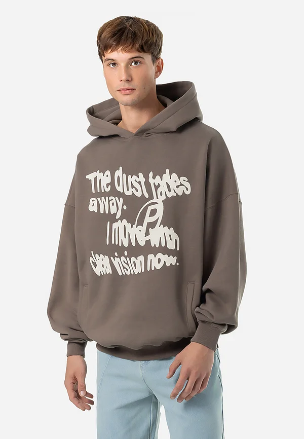 PARLD BOXY - Hoodie - washed dust brown