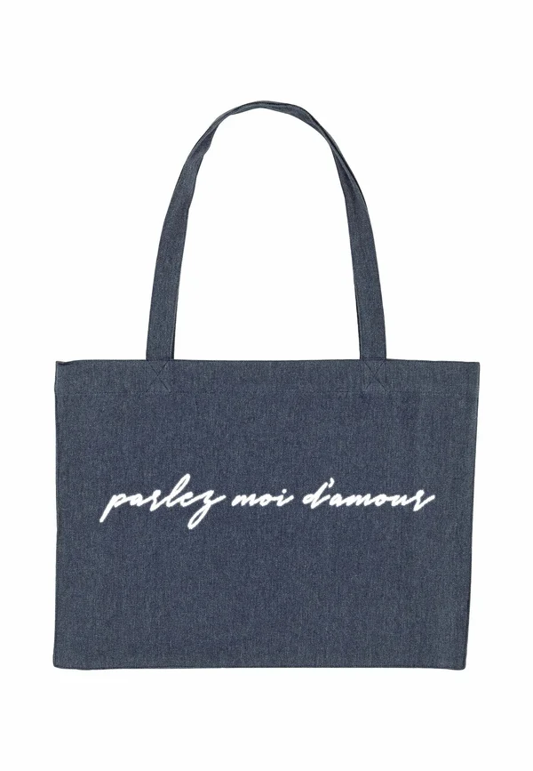 PARLEZ MOI PRINT - Tote bag - blue