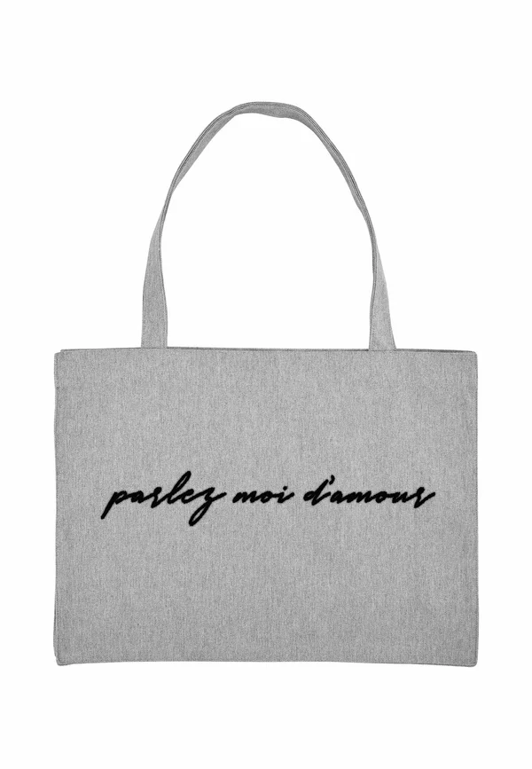 PARLEZ MOI PRINT - Tote bag - mottled grey