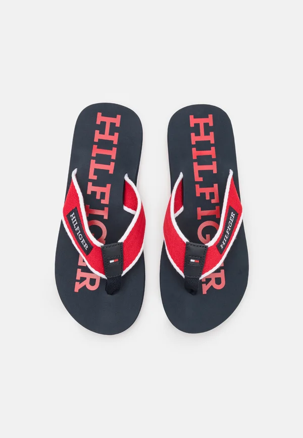 PATCH BEACH  - T-bar sandals - primary red