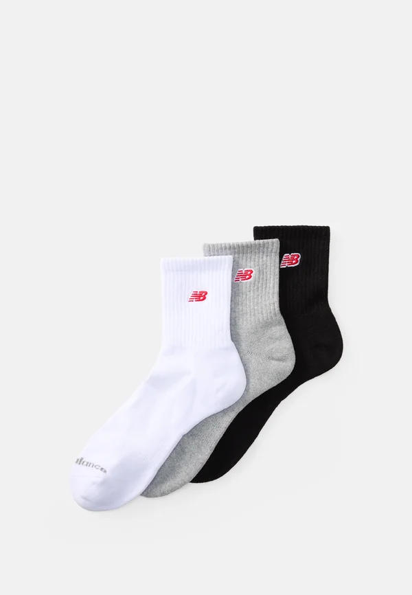 PATCH LOGO ANKLE UNISEX 3 PACK - Socks - white/grey/black