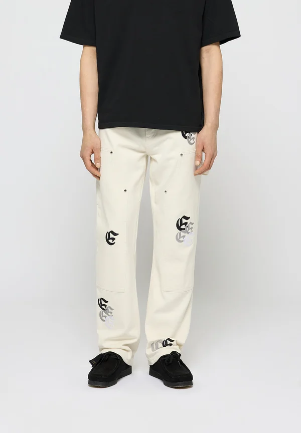 PATCHED CARPENTER - Straight leg jeans - off-white