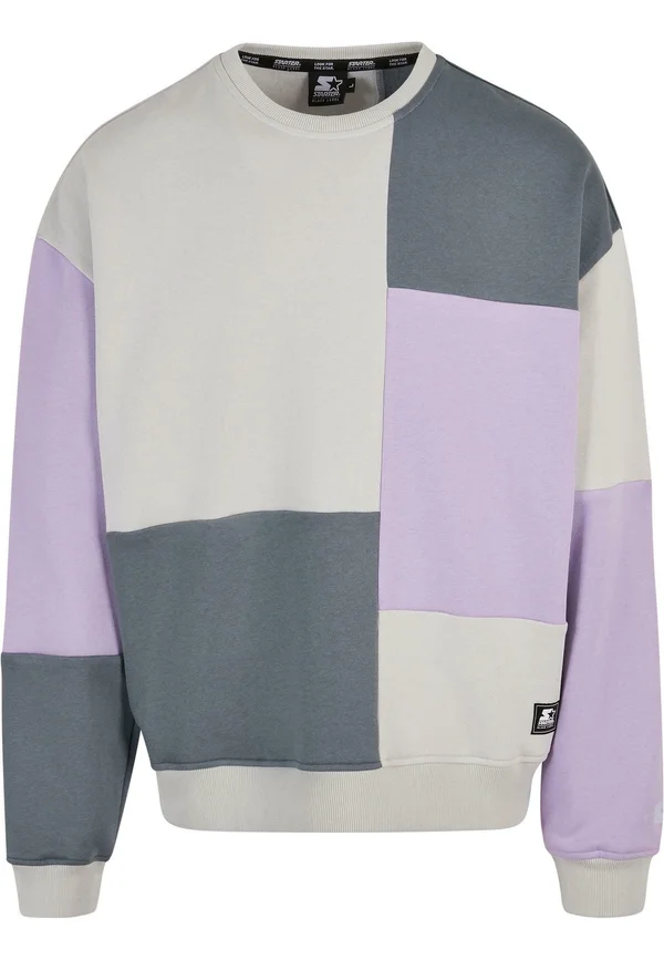PATCHWORK CREWNECK - Sweatshirt - lilac lightasphalt heavymetal