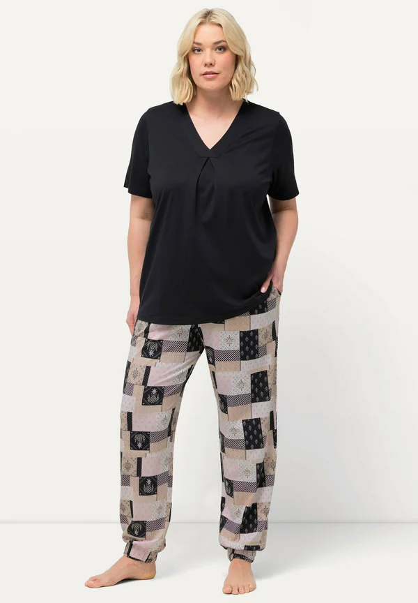PATCHWORK PRINT - Pyjamas - black