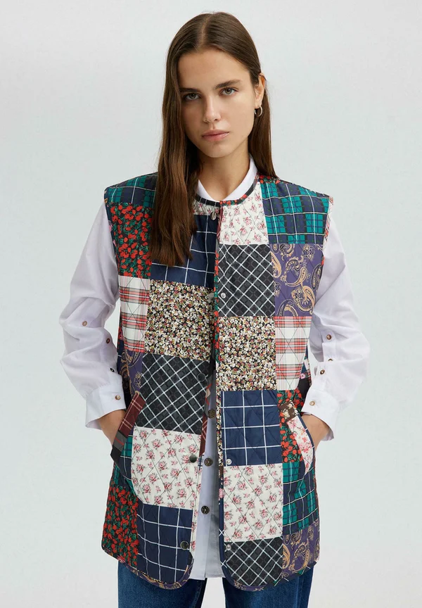 PATCHWORK QUILTED THIN  - Waistcoat - patterned