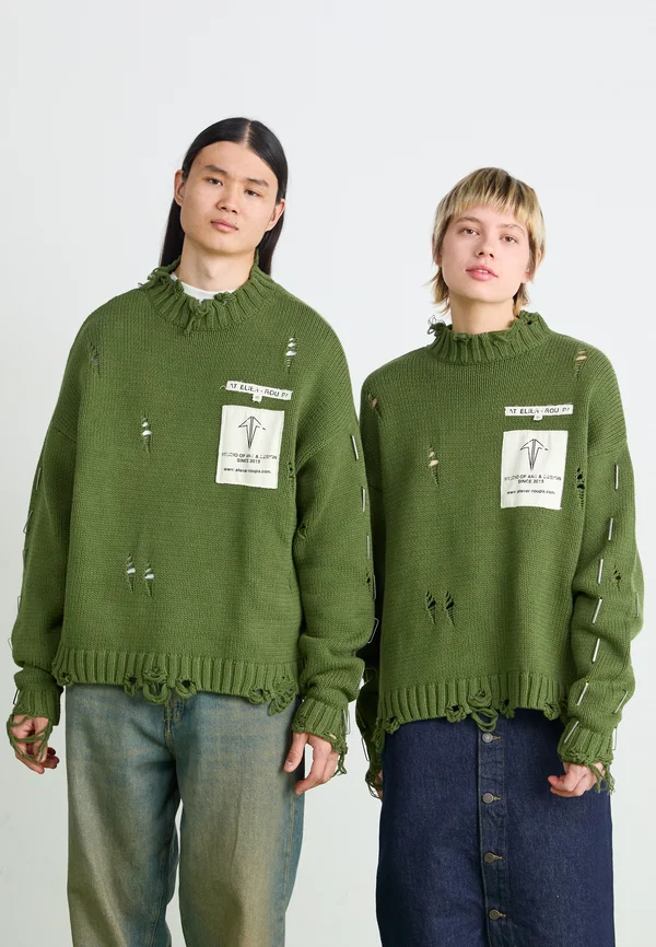 PATCHWORK UNISEX - Jumper - khaki