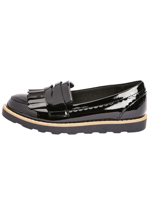 PATENT WIDE FIT LOAFERS - Slip-ons - black