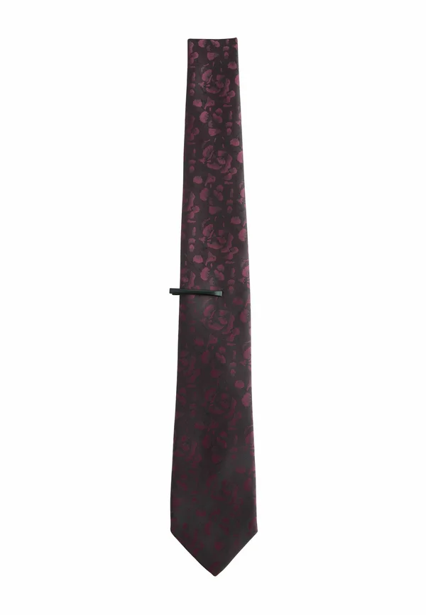 PATTERN - Tie - burgundy red