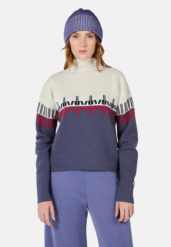 PATTERNED TURTLENECK - Jumper - true night blue