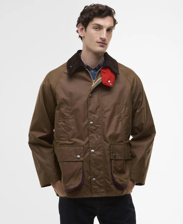 PAUL SMITH LOVES BARBOUR OVERSIZED BEDALE WAXED JACKET - Light jacket - cognac