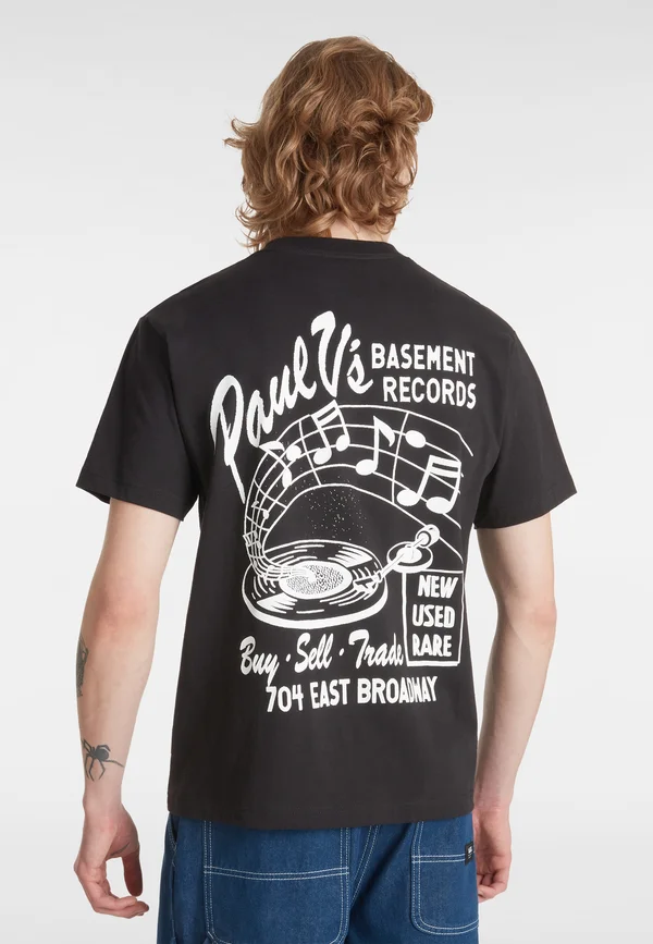 PAUL VS - Print T-shirt - black