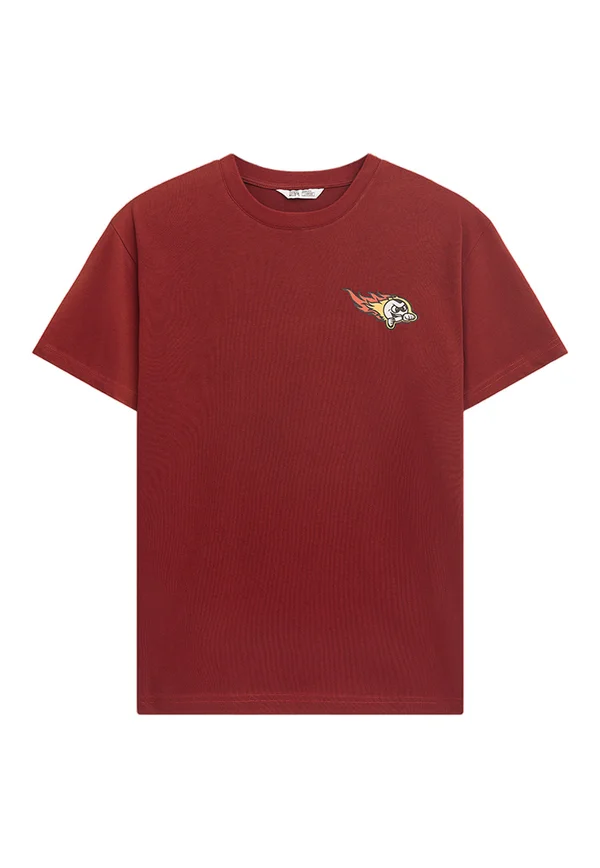 PB COMET - Print T-shirt - dark red