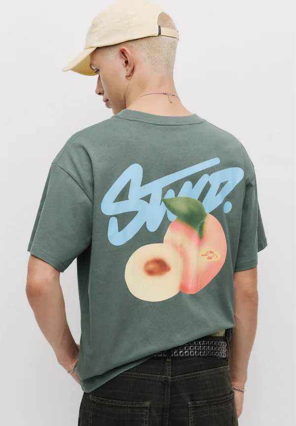PEACH GRAPHIC - Print T-shirt - green